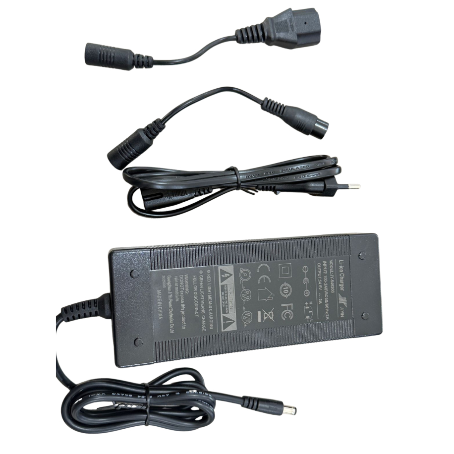 Fonte Carregador 54,6V 2A Para Patinete Elétrico Bateria Lítio Scooter Elétrica