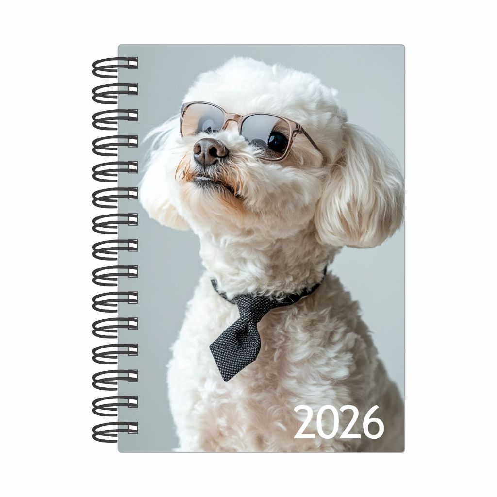 Agenda Diária 2026 Wire-o Estampas Pet´s Comercial Wire-o