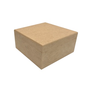 Caixa MDF Cru Lisa 20x20x10cm com Dobradiças – Ideal para Presente e Personalização em Oferta na Shopee