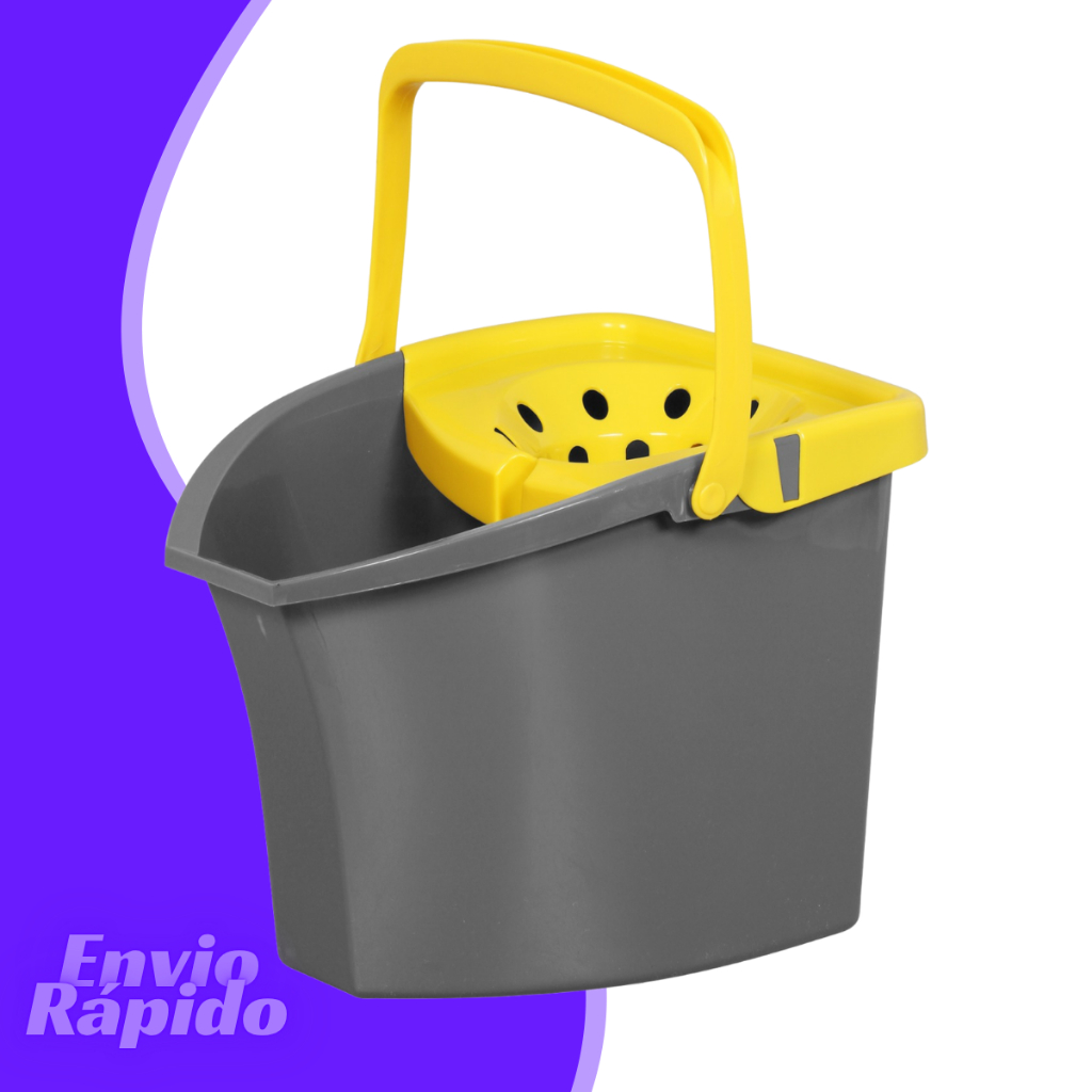 Balde Cesto mop Para Esfregão 13 litros Giratorio Limpeza Casa Lavanderia Quintal Alto Torção em Oferta na Shopee