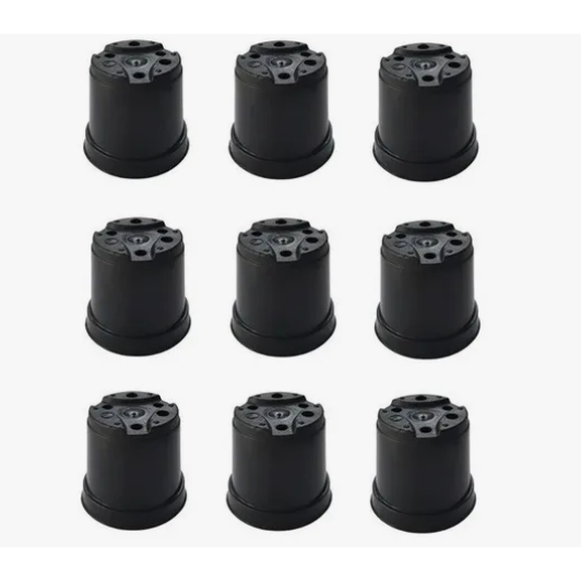 Kit 100 Vasos Pote 06 Plástico Preto Resistente Mudas Cactos Suculentas Rosas Do Deserto 80ml