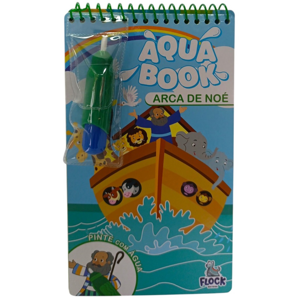Aqua Book - Livro Arca de Noé - Blueditora - livros infantis - livros de pintura - pintura com água
