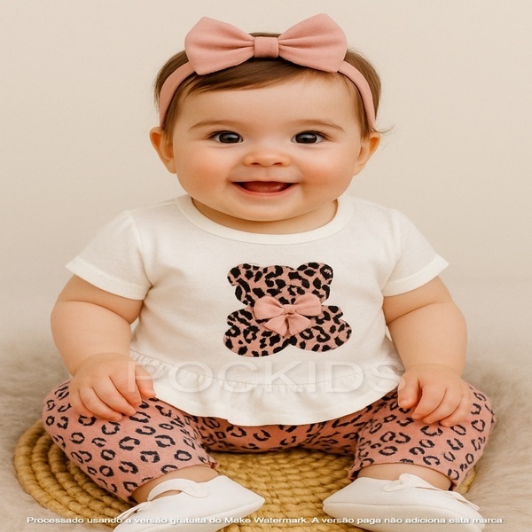 Conjunto calça e blusa para bebê menina bebê blogueirinha delicado estiloso