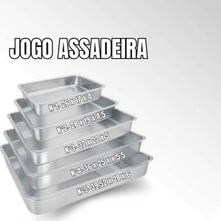 Jogo Assadeiras Tabuleiros Formas Extra Padrão 5 peças - Estamparia Leste em Oferta na Shopee