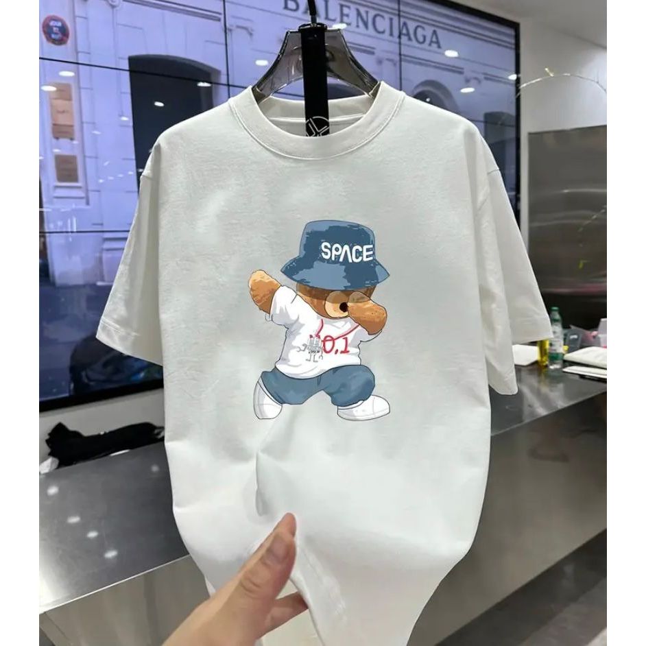 Camiseta Masculina Urso Algodão Casual Varias Cores