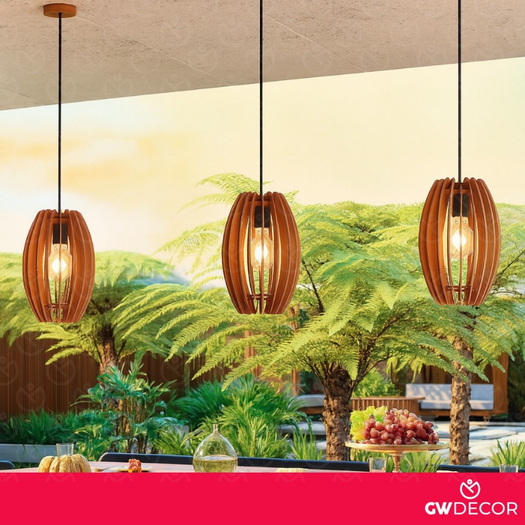 Kit 2 Lustre Pendente Iluminaria Para Decoração Ambientes Externo E Interno