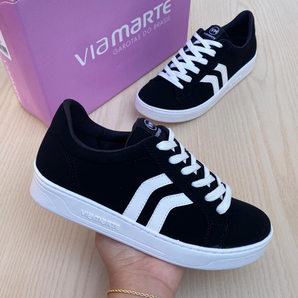 Tênis Sapato Feminino Via Marte Casual Confortável Lançamento Camurça