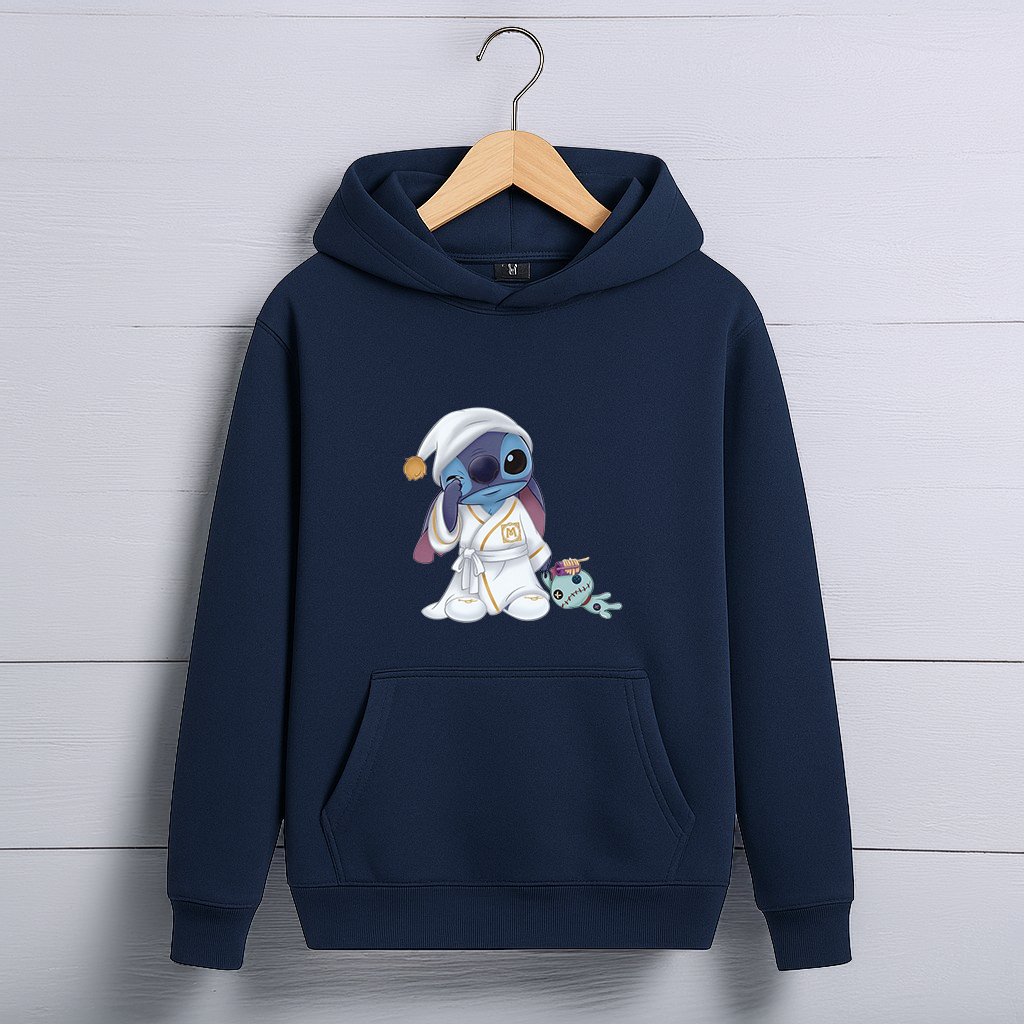 Blusa Moletom Infantil Lilo Stitch Soneca Casaco Inverno Canguru Capuz Frio Filme Desenho