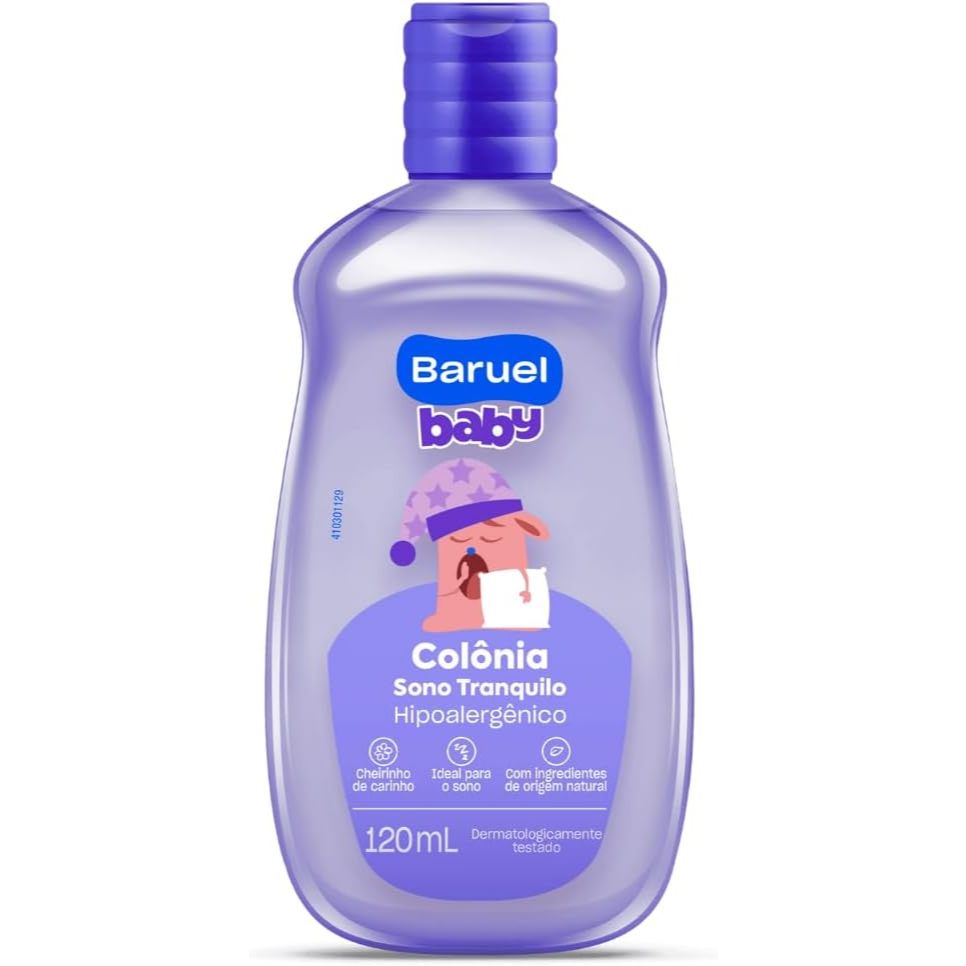 Colônia Sono Tranquilo Baruel Baby 120ml em Oferta na Shopee