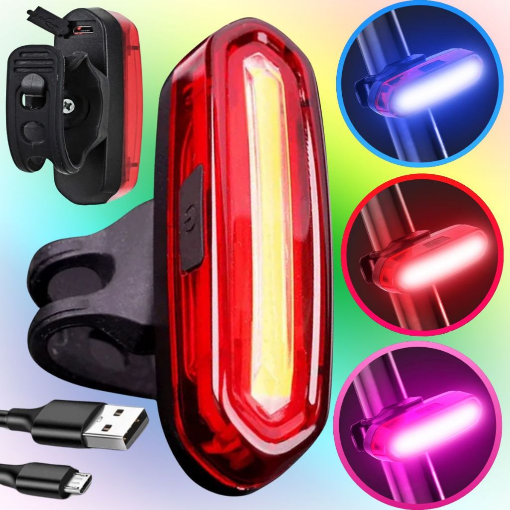 Imagem Lanterna Bicicleta Sinalizador Traseiro Bike Sinaleira  Lanterninha Ciclista Segurança