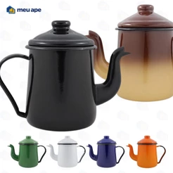 Cafeteira Bule Esmaltado Agata Indução Original Ewel 1100ML Com Bico