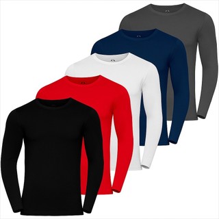 Kit 3 Camisetas Manga Longa Masculina Camisa Manga Comprida Dry Fit Esportiva