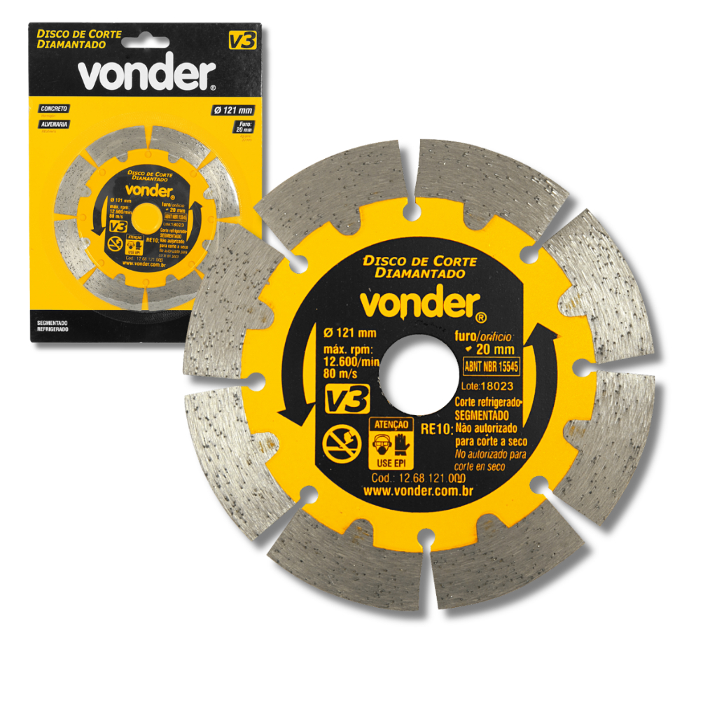 Disco Diamantado 121mm V3 Segmentado Para Cpv3150 Vonder em Oferta na Shopee
