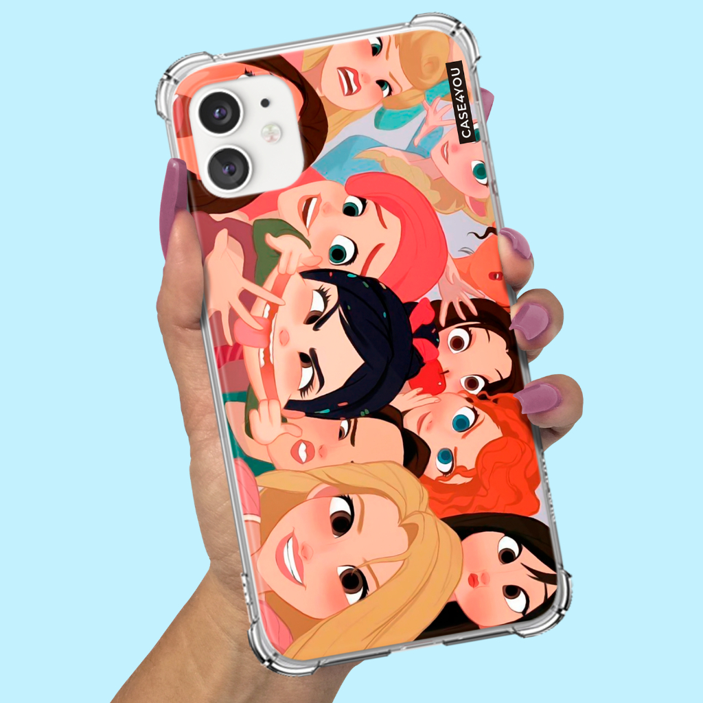 Capa Capinha para Xiaomi Redmi Note 10 Note 11 Note 12 Note 13 Note 14 Pro Plus Anti-impacto Personalizada Princesas 2