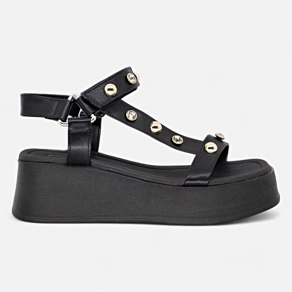 Sandalia Beira Rio Conforto Feminina Pedraria Flatform Confortável Leve Tiras Lançamento em Oferta na Shopee