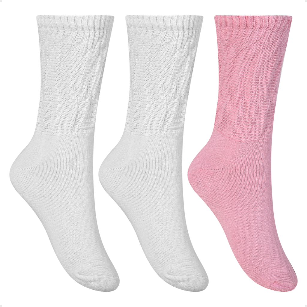 Kit 3 Pares De Meia Feminina Cano Alto Aeróbica Esporte Algodão Confortável Casual De Luxo Academia em Oferta na Shopee