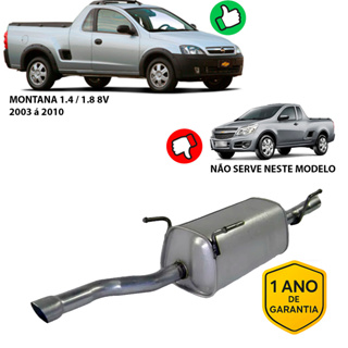 Silencioso Traseiro Montana Conquest 1.4 / 1.8 8 Válvulas 2002 á 2010 em Oferta na Shopee