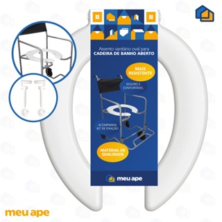 Assento Sanitário P/ Cadeira De Banho Oval Abertura Frontal em Oferta na Shopee