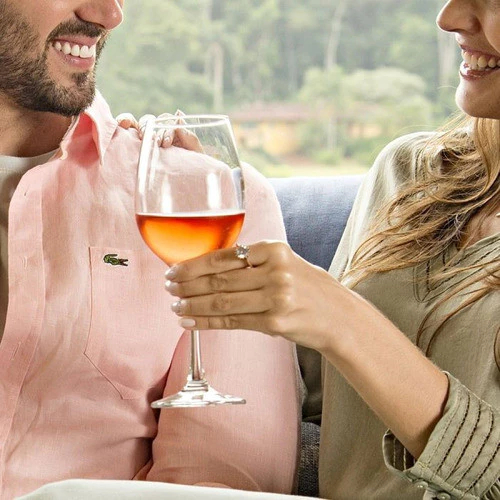 Jogo 02 Taças Vidro De Vinho Agua 350 Ml Cor Transparente em Oferta na Shopee