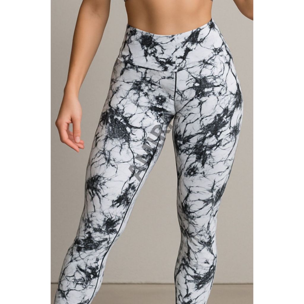 Calça Legging estampa Marmorizada fitness academia rajada em Oferta na Shopee