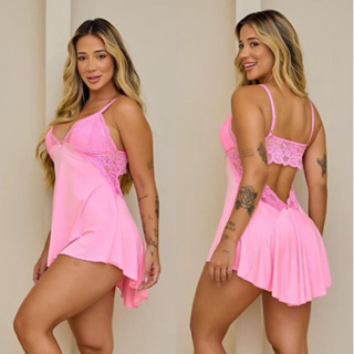 Camisola Sexy Renda | Costa Nua | Pijama Sensual | Roupa de Dormir Sexy | Sem bojo | Lingerie Sexy em Oferta na Shopee