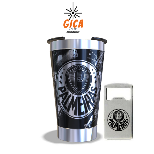 Copo Térmico Personalizado Time com Gravação 360º a Laser 473ml em Oferta na Shopee