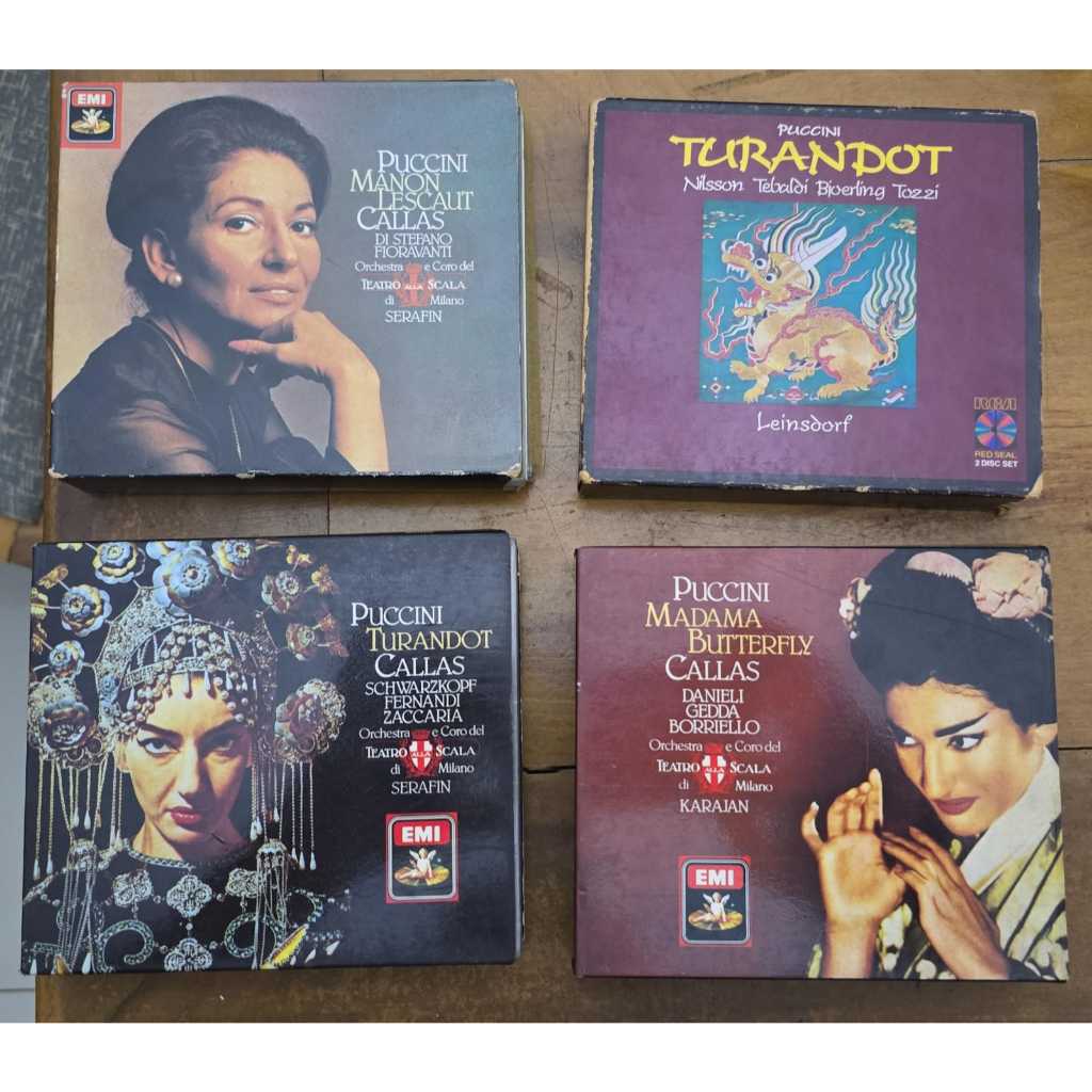 Box Cds raros Giacomo Puccini ( Duplo 2 Cds + Livreto) Classicos - òpera Madama Butterfly manon Lescaut turandot Callas