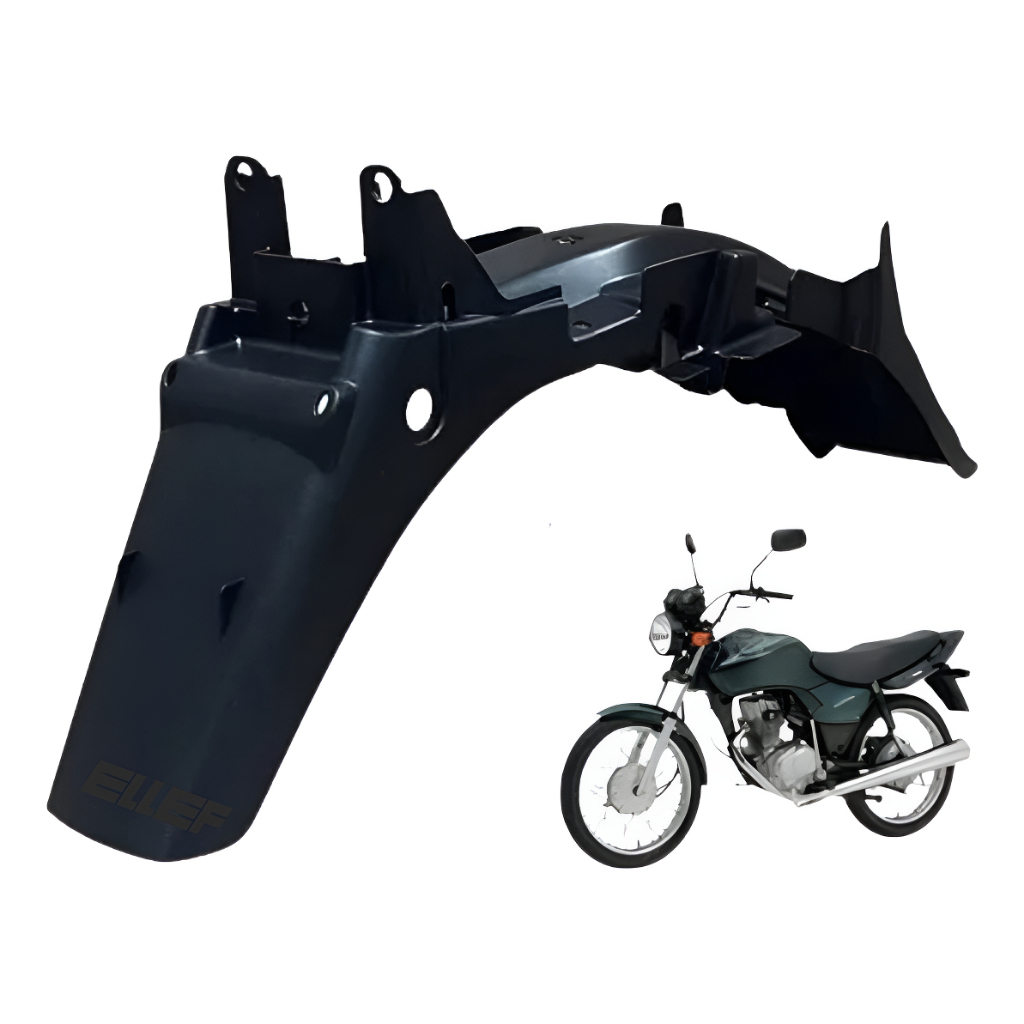 Paralama Traseiro Completo Cg 125 Titan 2000 2001 2002 2003 2004 Preto Paralama Trás em Oferta na Shopee