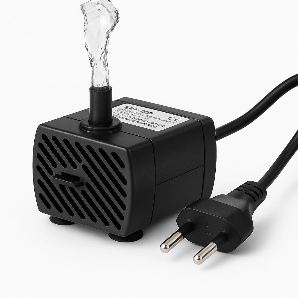 BOMBA SUBMERSA P/ BEBEDOURO PET FONTES HIDROPONIA AQUARIOS 200L/H AQUATANK BOMBINHA SB-200 127v 220v