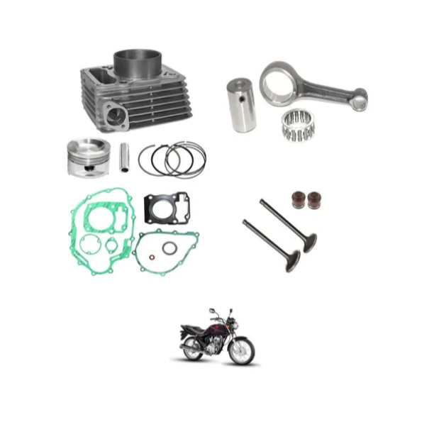 Kit Motor Biela Junta E Valvulas Honda Fan 125 2009 A 2018