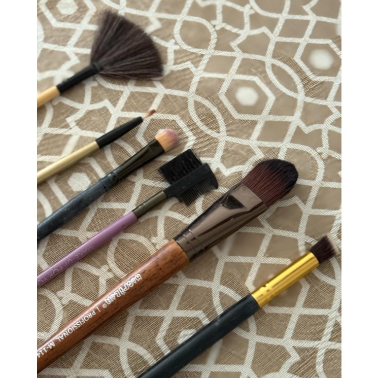 Kit de pincéis de maquiagem, make, maquiadora, face, facial, skincare, mulher, moda, blogueira, bazar, brechó, desapego