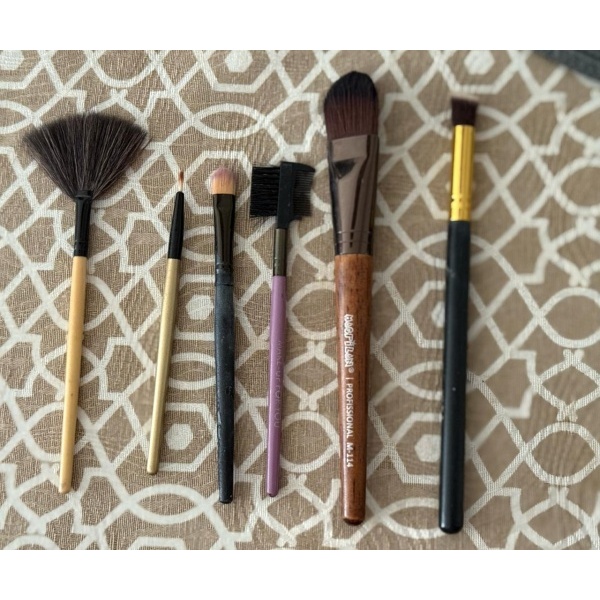 Kit de pincéis de maquiagem, make, maquiadora, face, facial, skincare, mulher, moda, blogueira, bazar, brechó, desapego