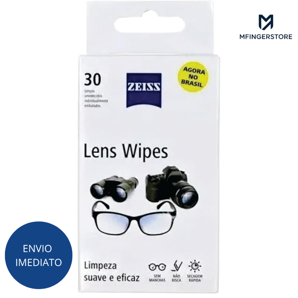 Lens Wipes Zeiss Lenços Umedecidos para Limpeza de óculos de grau e solar  Lentes de maquina fotográficas Telas celular em Oferta na Shopee