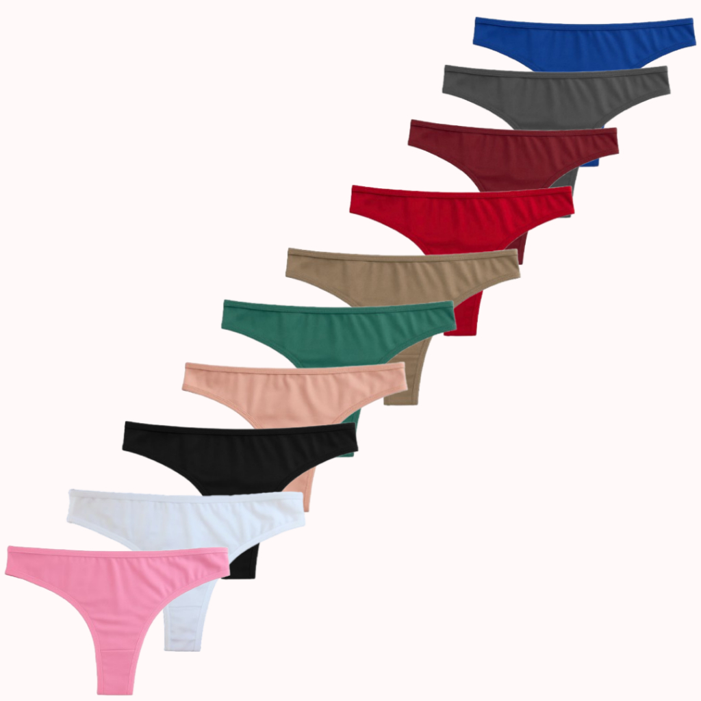 Kit 10 Calcinhas Fio Duplo Plus Size Sem Costura No Bumbum Cotton Algodão Feminina em Oferta na Shopee