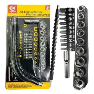 Kit Para Furadeira E Parafusadeira 21 Peças Chaves Universal Cor Kit-sq-4257 em Oferta na Shopee