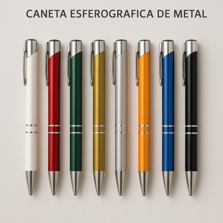 Kit Canetas Personalizadas A Laser Metal Empresa Logomarca