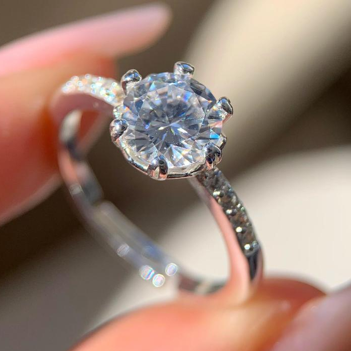 Anel Solitário Feminino Ajustável Prata 925 Virgínia em Oferta na Shopee