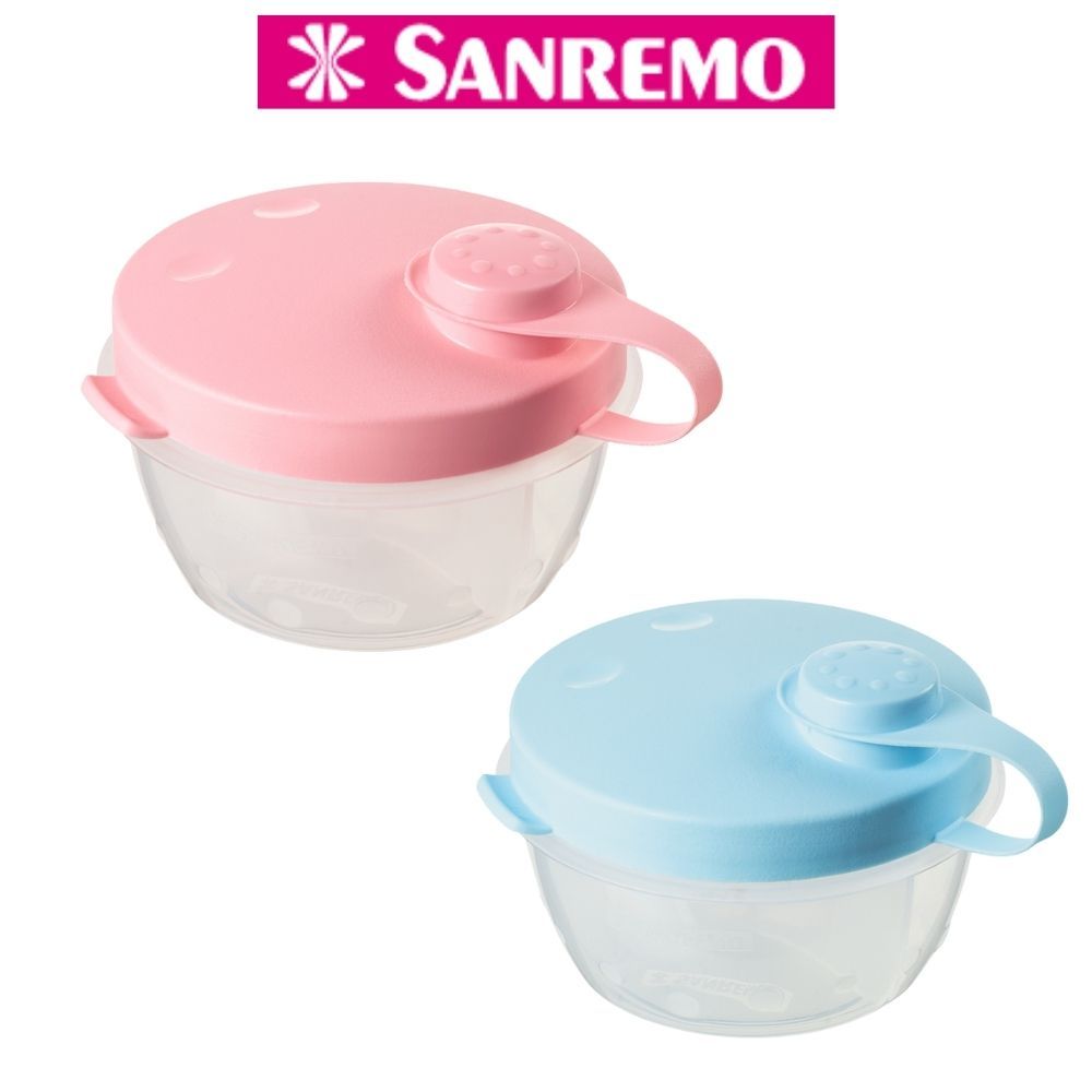 Pote Plástico Com Divisórias 280 mL Sanremo Azul ou Rosa BPA Free