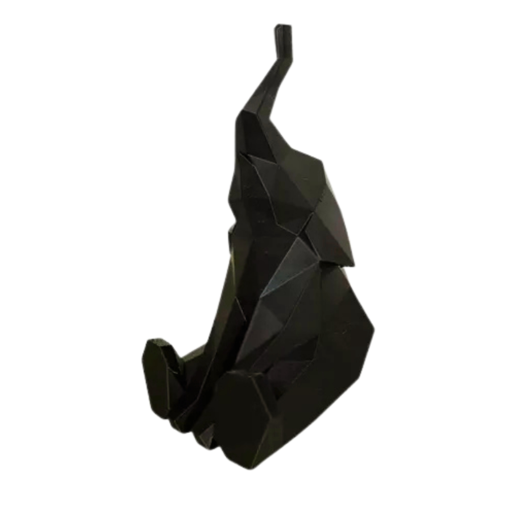 Elefante da Sorte Fortuna Decoração Low Poly