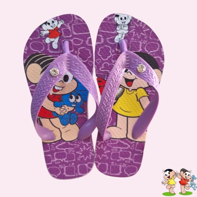 Chinelo Infantil Menina Criança Personagens Stitch Macio Lançamento Barato Confortável Chinela de Dedo
