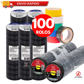 Fitas Isolante 100/ 80/ 60/ 30 Rolos Antichama 5M De Isolamento P/ Projeto Emendas De Fios E Cabos em Oferta na Shopee
