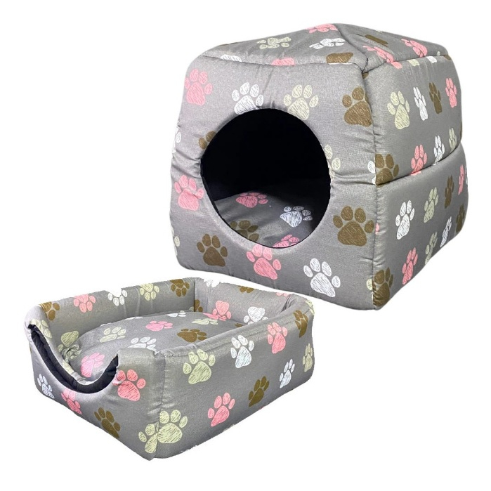 Cama Pet G CAMINHA TOCA IGLU Para Cães e Gatos 2EM1 TAMANHO G