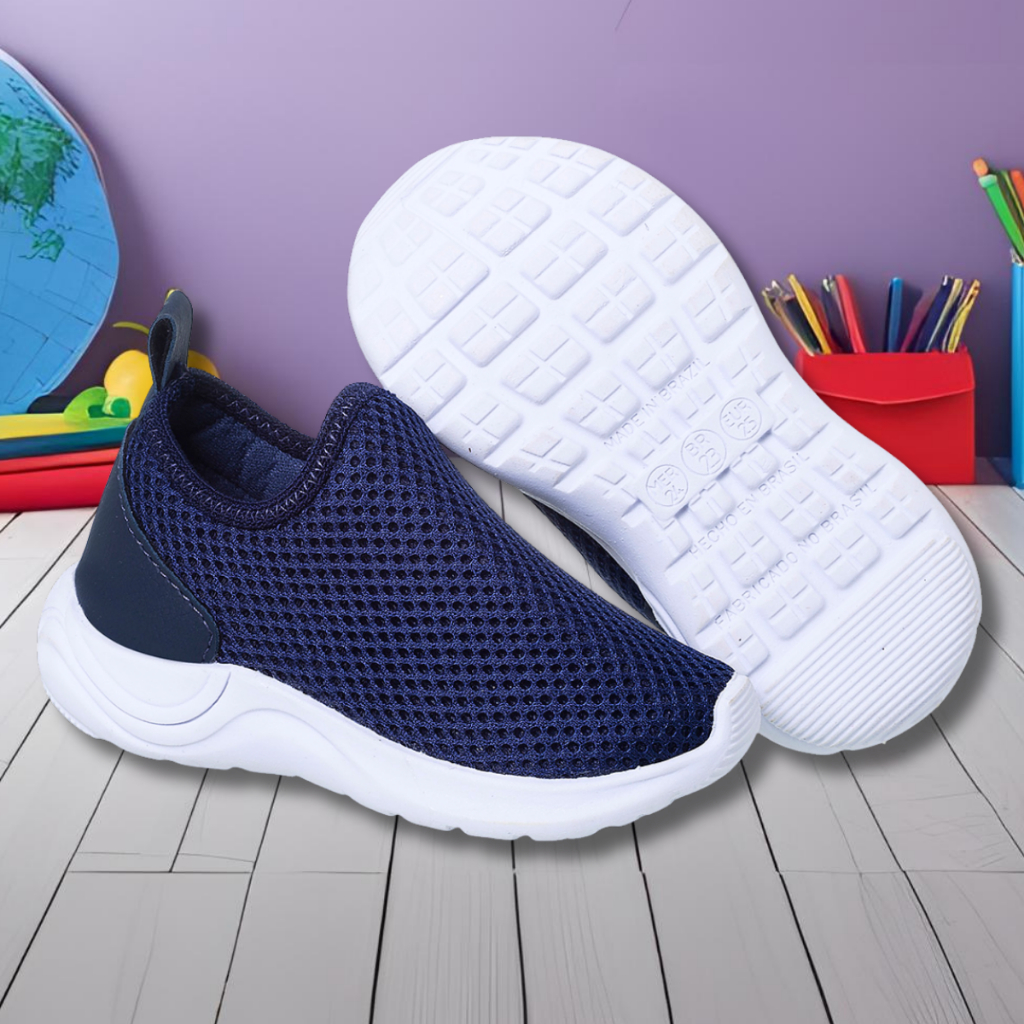 Tênis Infantil Menino e Menina Sapato Escolar Masculino e Feminino Calce Fácil em Oferta na Shopee