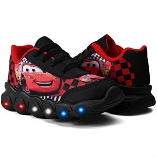 Tênis Infantil Relâmpago McQueen Com Led Pisou Piscou Super Macio e Leve em Oferta na Shopee