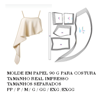 MOLDE ;MODELAGEM DE BATA ASSIMETRICA EM PAPEL 90 GM HSTZ-297