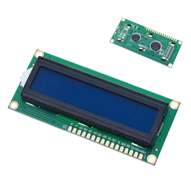 Display LCD 16x2 Backlight Azul/Branco 1602 PARA ARDUINO