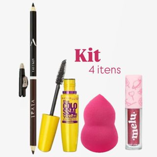 Kit de Maquiegem Cabe na Bolsa Lapis de Olho Gloss Rimel em Oferta na Shopee