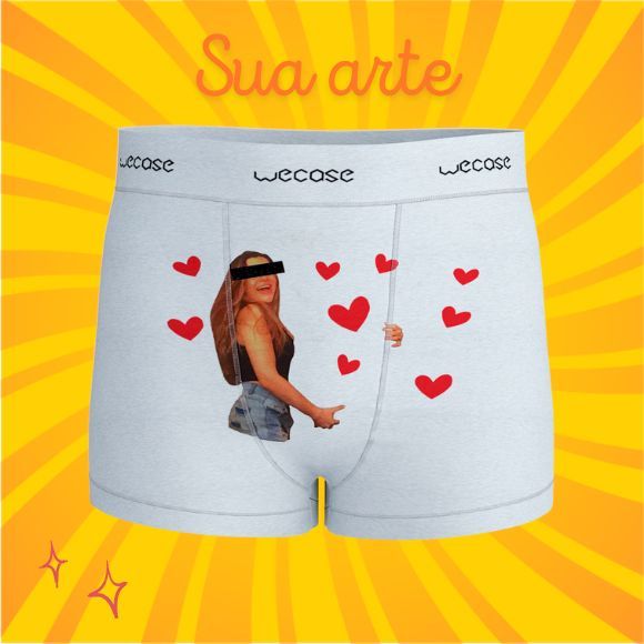 Cueca Personalizada COM SUA ARTE Criamos do Seu Jeito Estampa Frente e Verso | WECASE em Oferta na Shopee