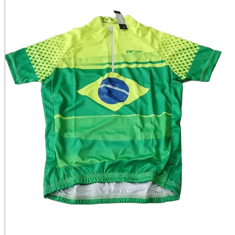 Blusa de ciclismo Infantil Camisa Brasil bike kids bicicleta de montanha