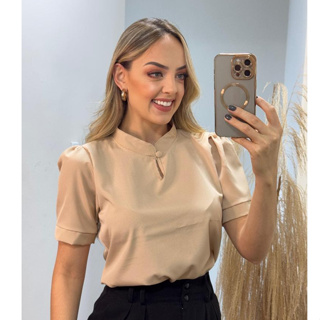 Blusa Feminina P Ao G3 Plus Size Evangélica Fardamento Social Manga Curta em Oferta na Shopee